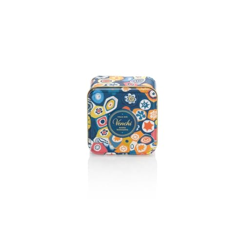 Venchi - Caja de Regalo Murrine Pequeña con Surtido de Chocolates, Chocolate con Leche, Chocolate Negro, Chocolate Blanco, Pistacho, 85 Gr, Sin Gluten, Sin Colorantes, Sin Conservantes, Idea de Regalo