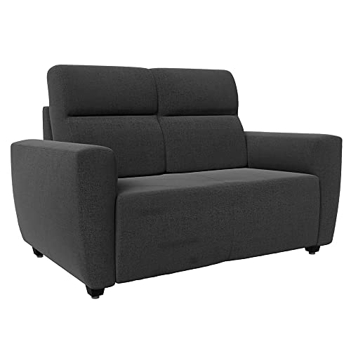 Image of Wakefit 2 Seater Sofa Set | 3 Year Warranty | Wooden Sofa for Living Room - Belize (Reflection: Charcoal Grey)