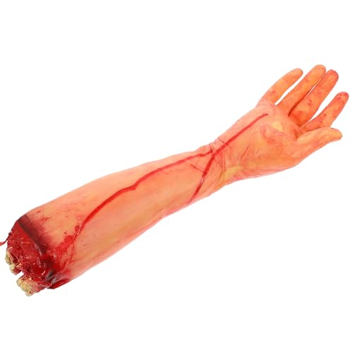 FRCOLOR Brazo Roto de Halloween Grande y Realista, Accesorio Falso para Decoración de Casa Embrujada, Simulación de Brazo Cortado para Fiesta Terrorífica y Ambientación al Aire Libre