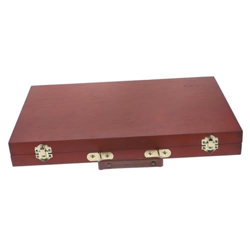 Gatuida Caja de Madera para Pintura con Asa Estuche Portátil para Lápices y Herramientas de Dibujo Maletín Profesional Ligero y Duradero para Artistas y Estudiantes
