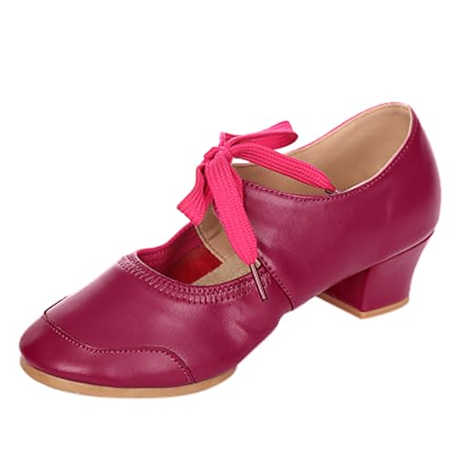 Chausson Danse Chaussures De Mariage Femme Ballerine Confortable Pied Large Pedilles Chaussure Latine Et Elegante Ballerines Cuir Vintage Année 50 Chaussons Fille Talon...