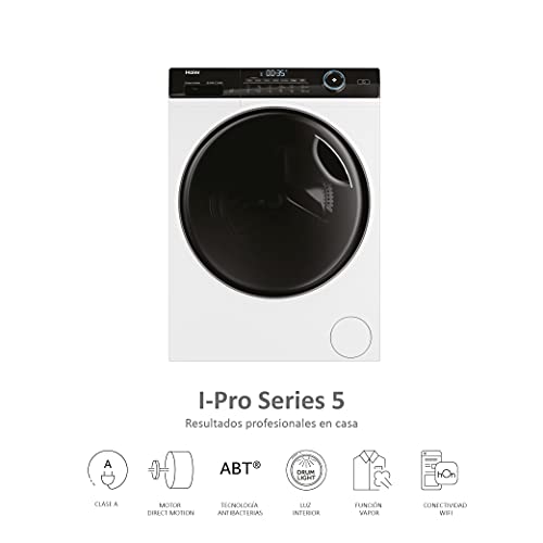 Haier-I-Pro-Series-5-HW90-B14959U1-S-Lavadora-carga-frontal-9KG-Inteligencia-Artificial-WIFI-Funcion-Vapor-Refresh-Motor-Direct-Motion-Antibacterias-1400-RPM-Tambor-XL-10-Programas-Clase-A