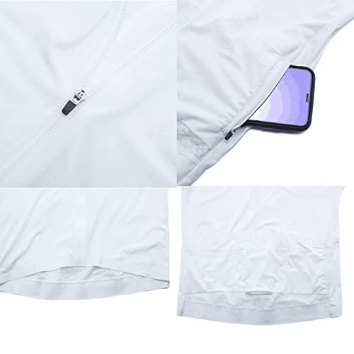 YKYWBIKE Cycling Jersey Men Aero Race Fit, Road Bike Jersey Short Sleeved Moisture Wicking, Breathable,Zip Pocket,UPF50＋