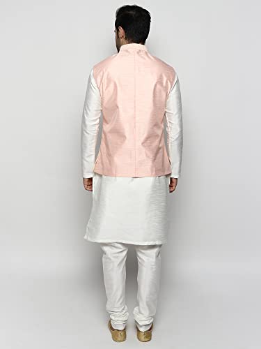 Image of Uri and MacKenzie Men's Silk Blend Kurta Pajama with Designer Ethnic Nehru Jacket /Modi Jacket