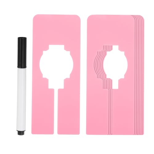 PATIKIL Kleider-Teiler zum Aufhängen von Kleidung, 8er Pack Rechteckige Kleiderstangen-Teiler mit Blanko-Etiketten und Marker-Stift für den Kleiderschrank, Pink