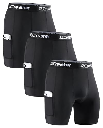 Lot de 5 shorts compression homme avec poche Spandex noir