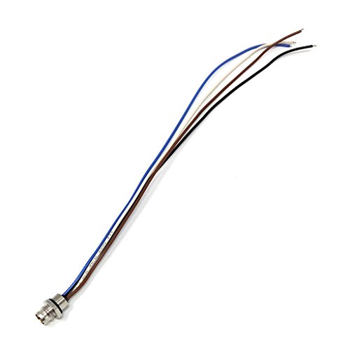 Connecteur M8 4 broches mâle SAL-8-FS4-0,2 de CONEC à encastrer avec câble de 0,2m
