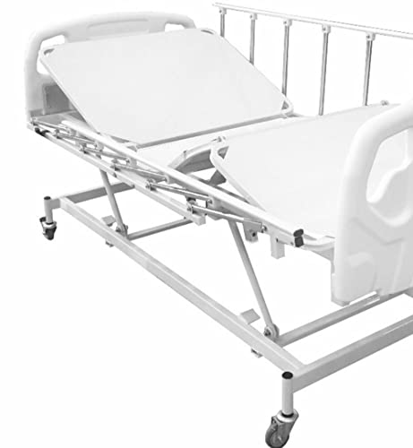 CAMA HOSPITALAR MANUAL 7 POSIÇÕES SEMI LUXO COM GRADES EMPILHÁVEIS E COLCHÃO D33