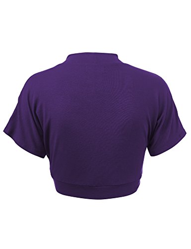 Image of Lock and Love Women's Versatile Open Front Lightweight Short Sleeve Bolero Shrug