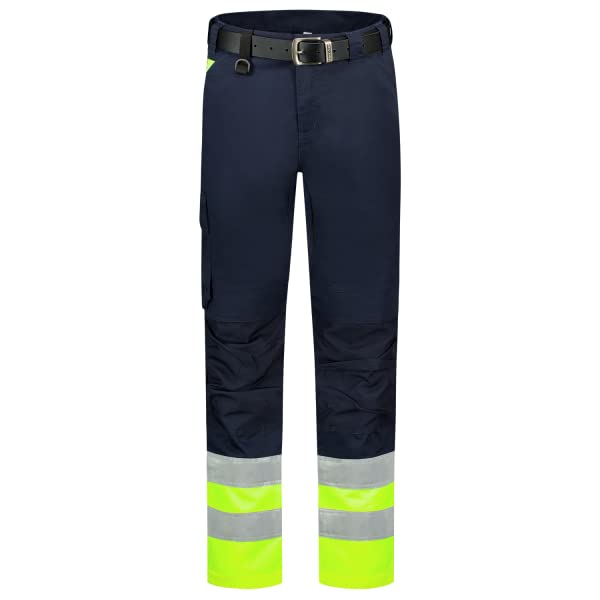 Tricorp 503012 Safety Warnschutz Arbeitshose, 65% Polyester/35% Baumwolle, 100% Nylon (500D) Cordura, 280g/m², Tinte-Fluor Orange, Größe 26