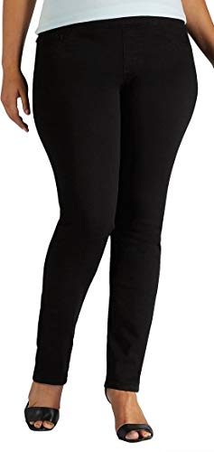 LEE Women's Plus Size Sculpting Fit Slim Leg Pull On Jean (20W, Rinse)