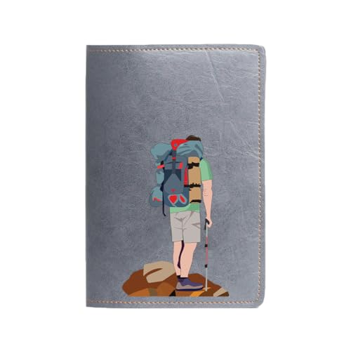 Image of The Messy Corner Unisex Vegan Leather Passport Cover | Classy & Stylish Printed Travel Case | (Grey, Rover)