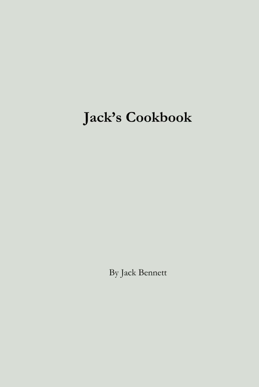 Jack's Cookbook
