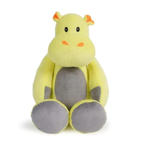 SHAPZE Rudy Furry Hippo Teddy Bear, Plush/Soft, Huggable, Cozy, Joyful, Toy for Boys, Girls and Kids, Super-Soft, Safe, Great Birthday Gift (Yellow)