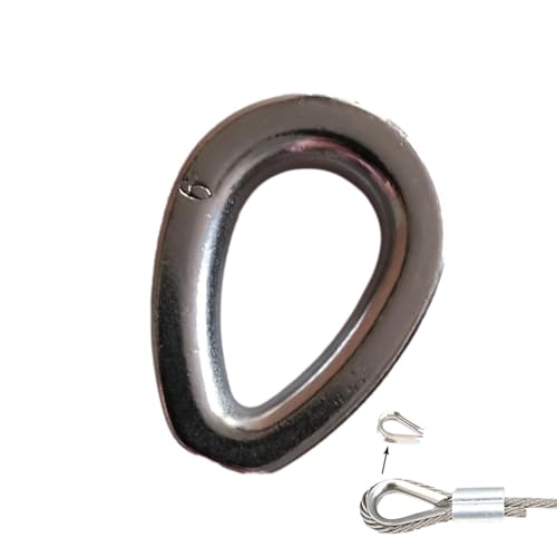Yianyal Abrazadera de cuerda de alambre, terminales de cuerda de alambre de acero inoxidable | Manguito de anillo de engarzado, terminales de cuerda, accesorios de construcción marina
