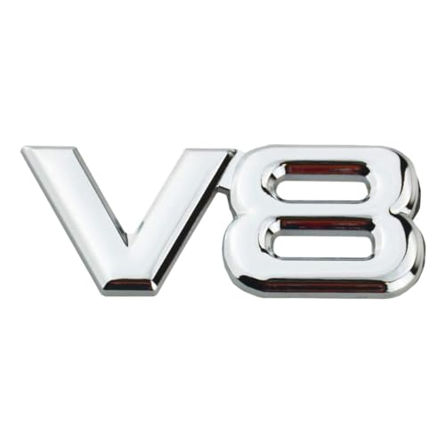 Image of 1Pc 3D V8 Premium Car Side Rear Trunk Emblem Alloy V8 Engine Badge Decals Nameplate fits Cars Trucks SUV (Chrome)