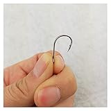 SHUTING2020 Angelhaken 30 stücke Hoher Kohlenstoffstahl Fischhaken Barbed 3# -12# Fishhooks Teich Angeln Köderhalter Jig Hole Zubehör dropshot Haken (Model Number : 4#)