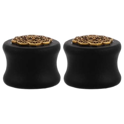 OATIPHO 1 Par Expansión De Hongos Óseos Dilatadores De Oreja Tapones Guígues De Oído Reutilizables Adornos Para Las Orejas Camilla De Medidores De Oreja Expansores De Oído Coffee Madera