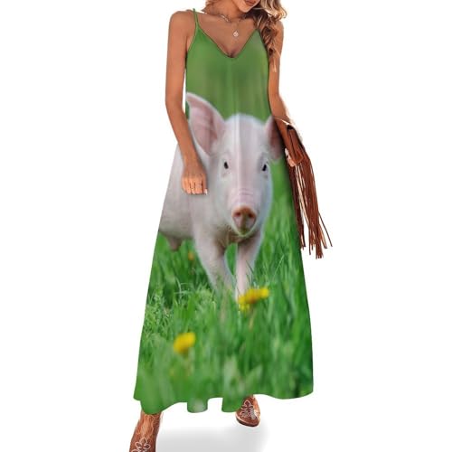 Robe Longue pour Femme Ete sans Manches au Design Maxi Fluide et Ultra Léger