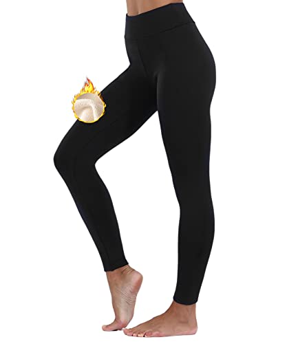 Merlvida Thermoleggins für Damen Verdickte Fleece Gefütterte Leggins High...