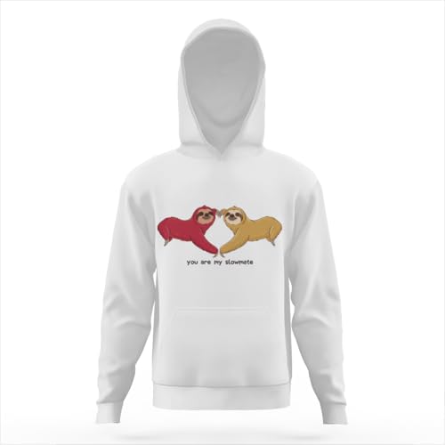 You Are My Slowmate Funny Cute Sloth Hoodies for Teen Girls Boys Lightweight Kangaroo Pocket Sweatshirt3