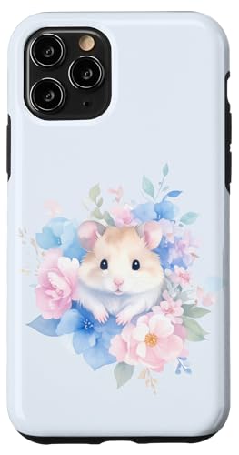 Hamster in Pastel Garden�y�n���X�^�[×���킢���z���ʃ^�b�`�̂ӂ���A�[�g �X�}�z�P�[�X iPhone 11 Pro �p