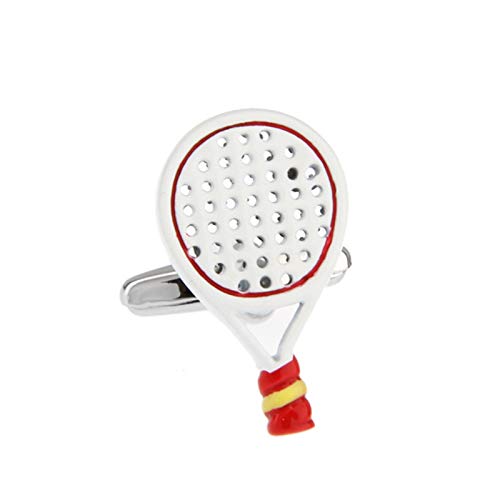 Mancuernillas KnBoB Hombre Raqueta Bádminton Plateadas miniatura 3
