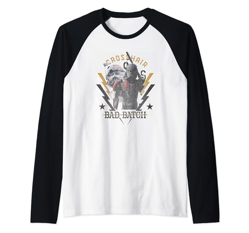 T-shirt Star Wars The Bad Batch Crosshair Raglan style baseball bicolore