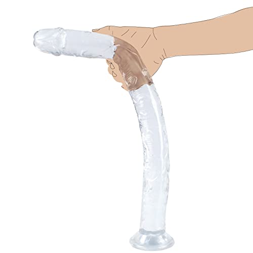 BDSMAGE 45cm Consolador, suave dildos clásicos, juguetes eróticos para pareja sexuales, Anal Dildo con fuerte ventosa, ideal para mujeres hombres y gays, Pene Plug Anal