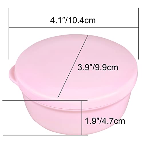 Titati Plastic Travel Soap Container Portable Soap Case For Shampoo Bar Round Soap Holder With Leak-Proof Lid For Bathroom Shower Gym (Pink + Blue) #TOP1