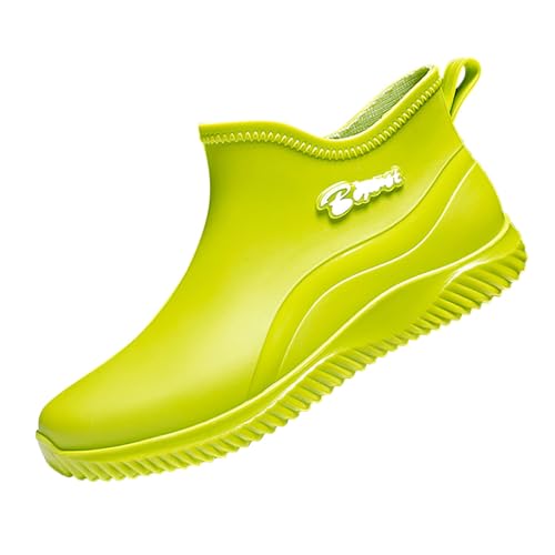 SRTUMEY Clearance Sale Botas de lluvia cortas de goma para hombre, botas de lluvia para hombre, botas de lluvia para trabajo, pesca, cocina, antideslizantes, botas de lluvia de goma para hombre, 7,