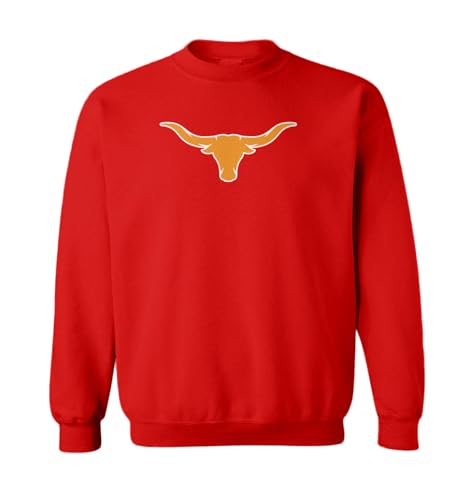 Tcombo Longhorn Head - College Sports Toddler Fleece Crewneck Sweater