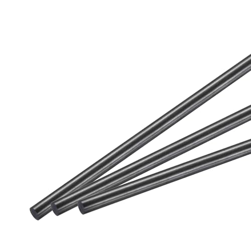 QUARKZMAN Kohlefaserstange, 6mm x 150mm Kohlestab für RC-Flugzeug DIY Handwerk Drachenflügelrohr Quadcopter Arm Reparatur Packung mit 3
