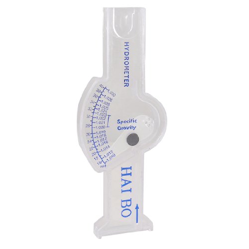 Jardin Salinity and Specific Gravity Plastic Shell Ocean Hydrometer, Clear