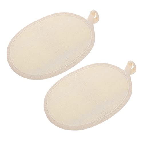 minkissy 2pcs Portable Bathing Scrubber Towels Sturdy Loofah Rubbing Towels for Exfoliation Gentle Skin Massage Trim