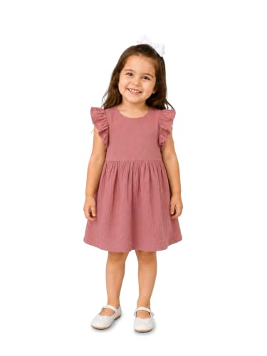 Image of Kidbea Cotton Girls Dress | Ultra-Soft Summer Wear Casual Dress for Kids