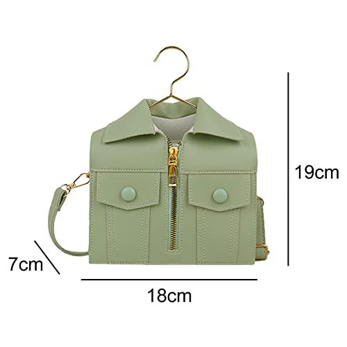 Bolso Satchel Formado Camisa Mujer PU Verde miniatura 4