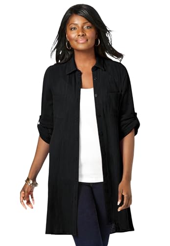 Image of Jessica London Women's Plus Size Gauze Mega Tunic