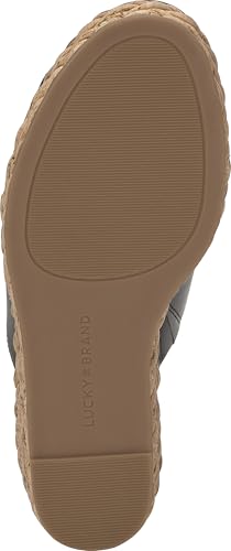 Image of Lucky Brand Womens, Cabriah Espadrille Wedge Sandals, Black, 6 Medium