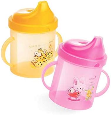 Joyful Hello Baby Plastic Sipper Cup with Double Handle (1Pc Will be Sent Colour May Vary, 300 ml)