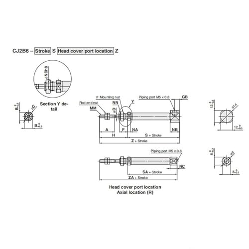 Mini cylindre pneumatique double effet 10mm pour projets de modélisme