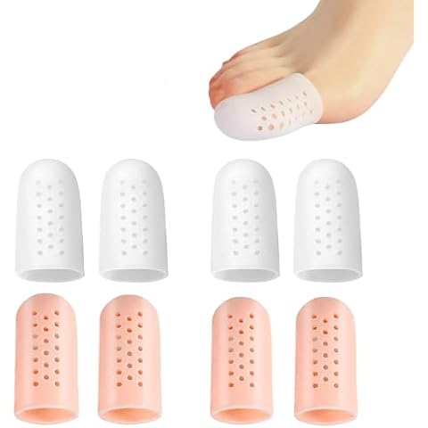 Hokoad Big Toe Protectors, 8 Count Silicone Toe Caps for Big Toe Gel Toe Cap and Protector Men Women Toe Covers for Big Toe Prevent Pain Relief for Corns, Callus Blisters Ingrown Toenails (Big Toe) Cover