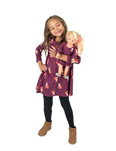 Leveret Matching Girls & Doll Cotton Dress Fox 10 Year4