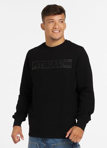 PITBULL Bluza męska z bawełny dla mężczyzn Pit Bull West Coast Hilltop Black, czarny, L