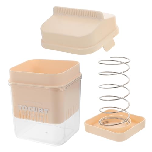 BEBEMOKO Colador de yogur, filtro de cocina, máquina para hacer leche de nueces, filtro de alimentos, coladores de yogur, filtros de leche para leche cruda, filtro de yogur, máquina griega, ABS, beige