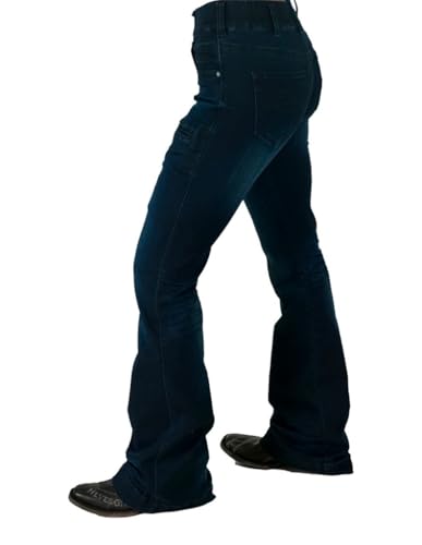 Cowgirl Tuff Western Jeans Womens Pull On Sapphire Dark Wash JPULSP2