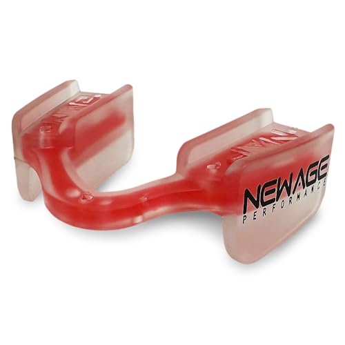 New Age Performance 6DS Low Profile Mouthpiece for High-Intensity Interval Training (HIIT) and Cross Fitness Increase Strength & Endurance Faster Recovery Sleek Weightlifting Mouthpiece (Red)