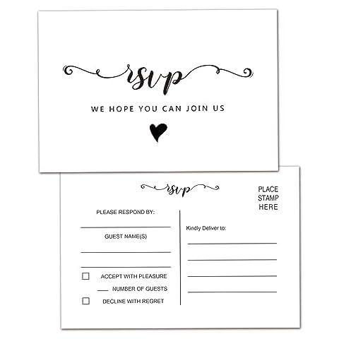 Attrirepa 50 Pack RSVP Postcards Cover