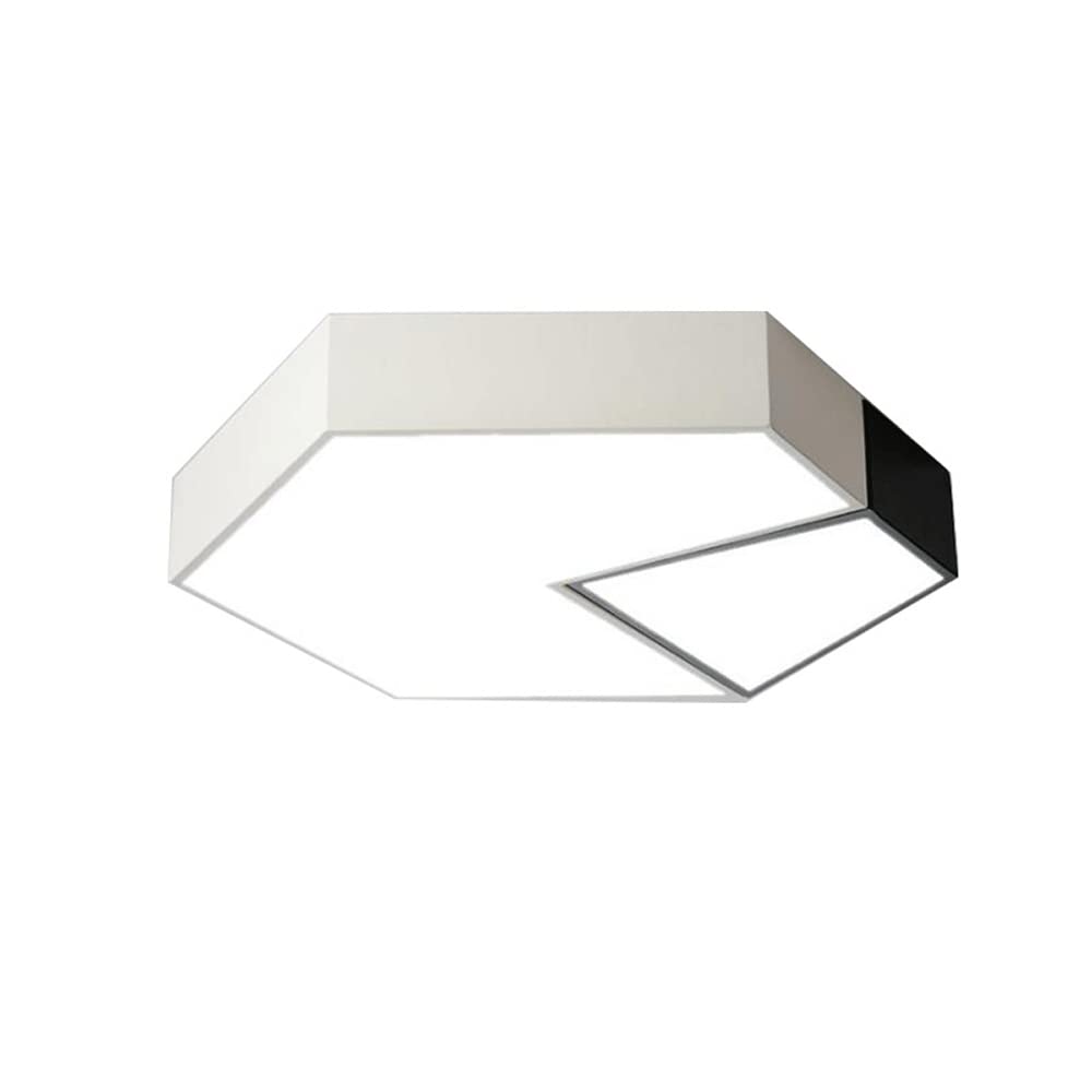 Lustre en métal et acrylique géométrique pour un éclairage sans ombre