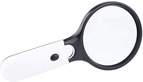 Szkło Powiększające Z 3 Diodami Led 10X 30X Ręczna Podświetlana Lupa Do Książek, Gazet, Map, Monet, Biżuterii, Rękodzieła - Szkło Powiększające Do Czytania, Lupa Jubilerska Dla Studentów